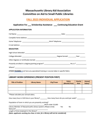 MLAA 2023 Fall Scholarship Application Form